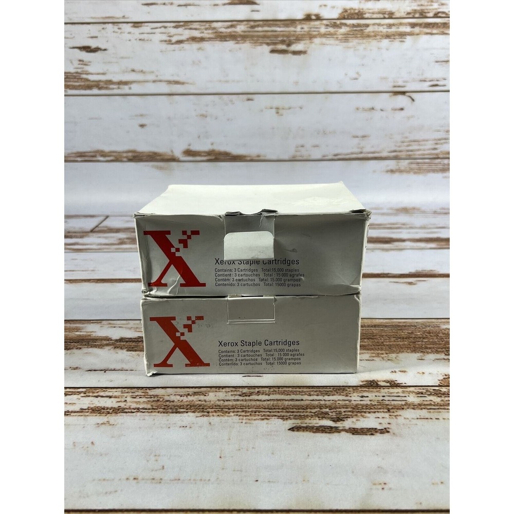2x Xerox 108R00493 Stacker Staples Pack, 3 Cartridges x 5,000 Staples Each